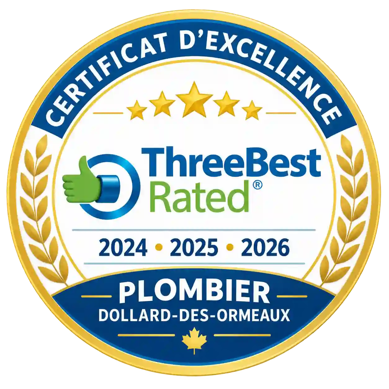Three Best Rated - Certificat d’excellence 2024 2025 2026